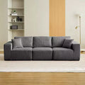 108 Sectional Couch Cloud Modular Modern Linear Sofa with Chaise Lounge, Corduroy Fabric, No Assembly Required, Convertible Compression Sleeper Sofa