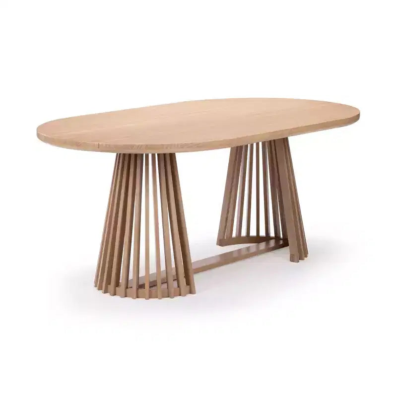 Plank+Beam 72 Lido Rectangular Dining Table, Solid Wood Minimalist Kitchen Table for 6