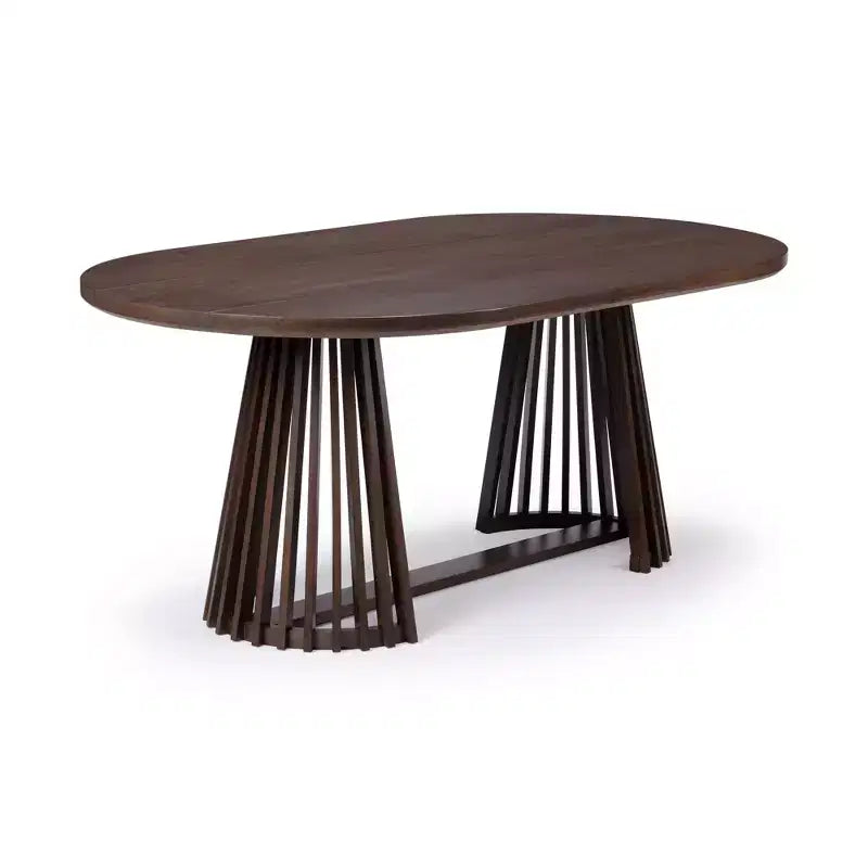 Plank+Beam 72 Lido Rectangular Dining Table, Solid Wood Minimalist Kitchen Table for 6