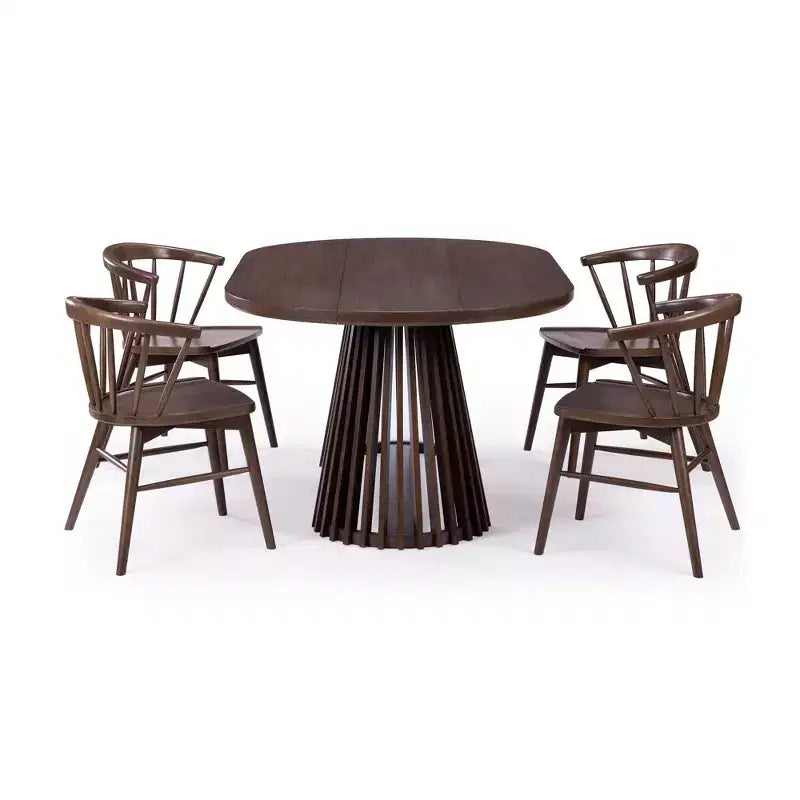 Plank+Beam 72 Lido Rectangular Dining Table, Solid Wood Minimalist Kitchen Table for 6