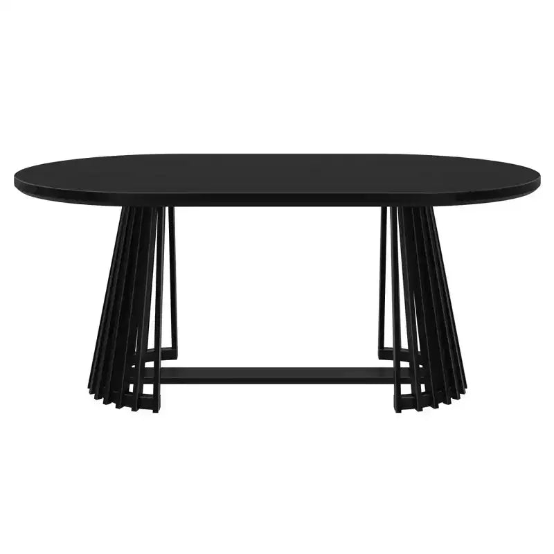 Plank+Beam 72 Lido Rectangular Dining Table, Solid Wood Minimalist Kitchen Table for 6