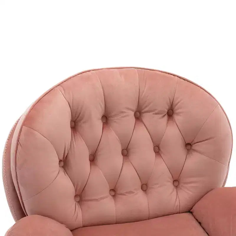 Okak Velvet Accent Chair with Ottoman,Modern Mid-Century Style Armless Living Room Chair,Soft Comfy Sitting Chair for TV Watching,Gaming