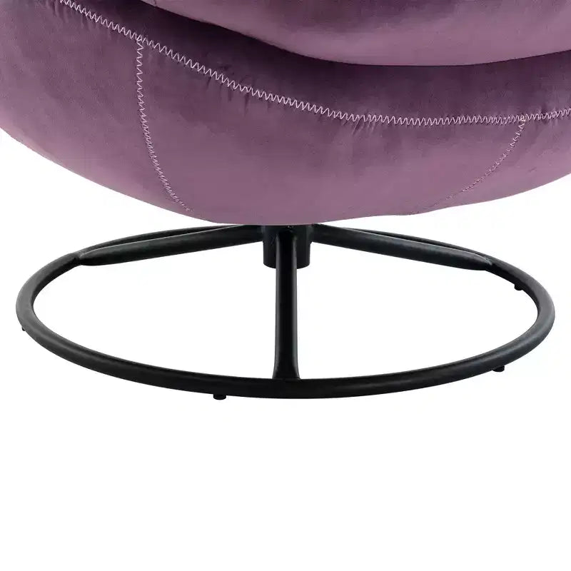 Okak Velvet Accent Chair with Ottoman,Modern Mid-Century Style Armless Living Room Chair,Soft Comfy Sitting Chair for TV Watching,Gaming