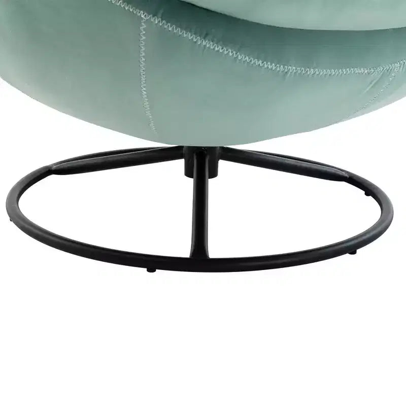 Okak Velvet Accent Chair with Ottoman,Modern Mid-Century Style Armless Living Room Chair,Soft Comfy Sitting Chair for TV Watching,Gaming