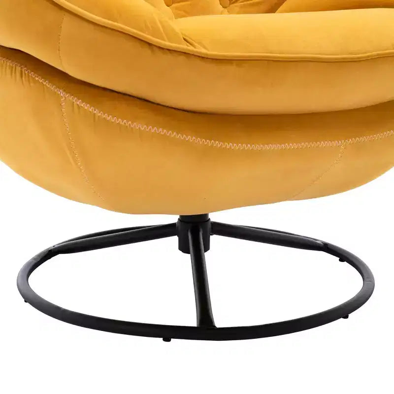 Okak Velvet Accent Chair with Ottoman,Modern Mid-Century Style Armless Living Room Chair,Soft Comfy Sitting Chair for TV Watching,Gaming
