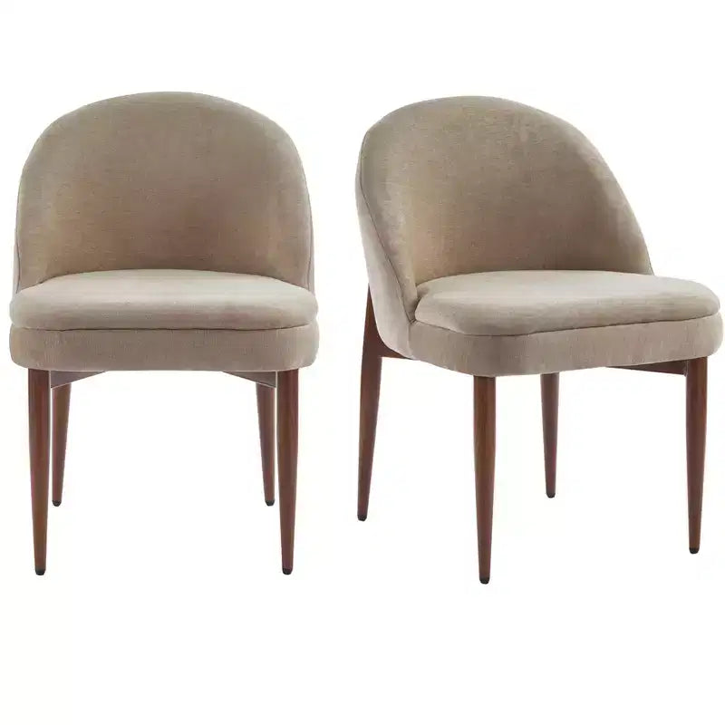 Christopher Knight Home Carew Modern Chenille Upholstered Iron Dining Chairs (Set of 2)
