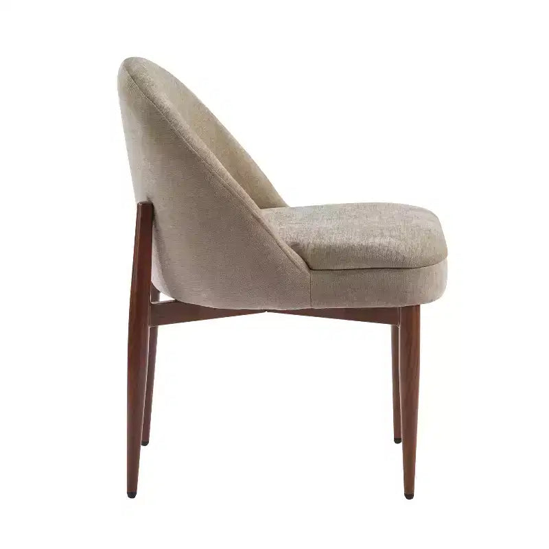 Christopher Knight Home Carew Modern Chenille Upholstered Iron Dining Chairs (Set of 2)