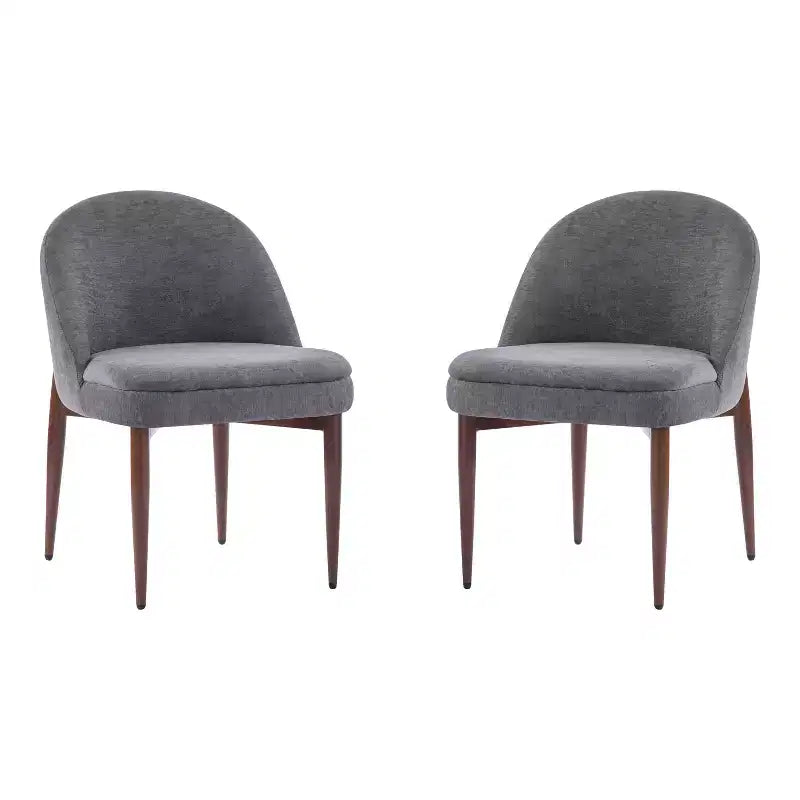 Christopher Knight Home Carew Modern Chenille Upholstered Iron Dining Chairs (Set of 2)