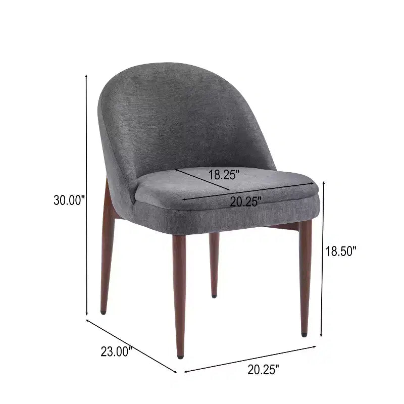 Christopher Knight Home Carew Modern Chenille Upholstered Iron Dining Chairs (Set of 2)
