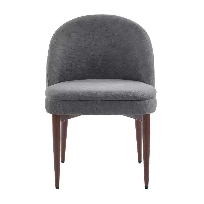 Christopher Knight Home Carew Modern Chenille Upholstered Iron Dining Chairs (Set of 2)