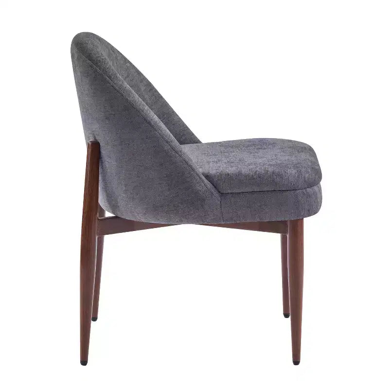 Christopher Knight Home Carew Modern Chenille Upholstered Iron Dining Chairs (Set of 2)