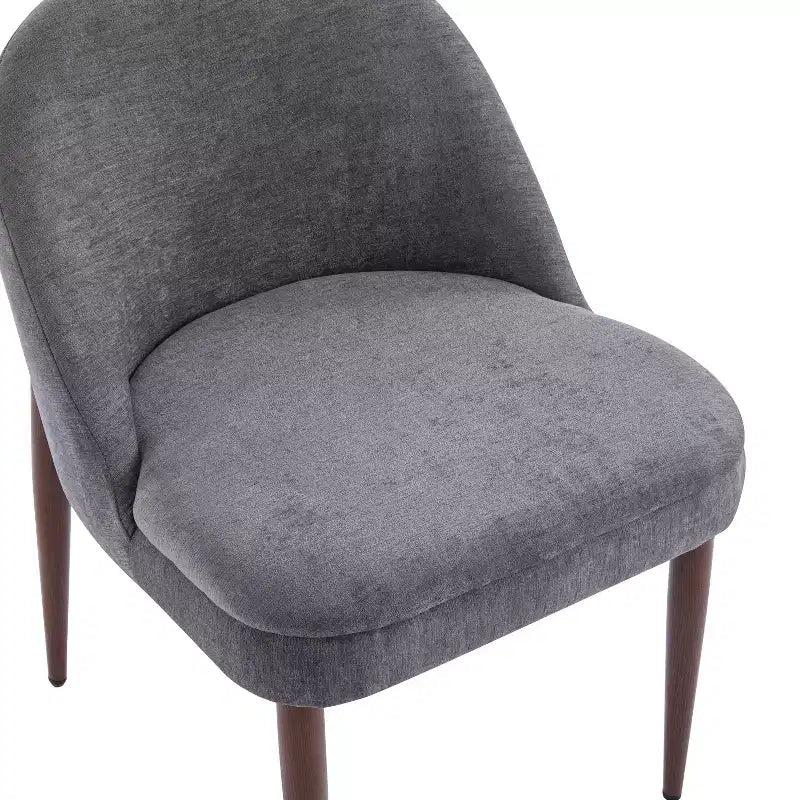 Christopher Knight Home Carew Modern Chenille Upholstered Iron Dining Chairs (Set of 2)