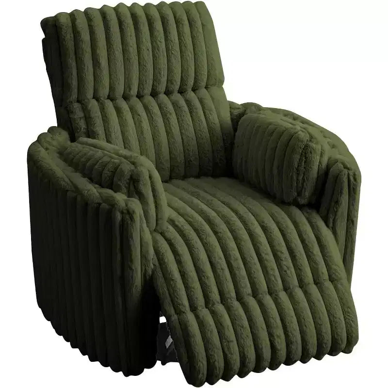 AMERLIFE Power Recliner Nursery Chair, Electric Swivel Rocking Glider with USB & Type-C, Armchair with 2 Pillows, Reclining Sofa for Home