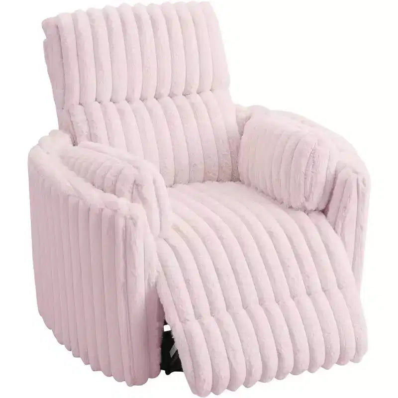 AMERLIFE Power Recliner Nursery Chair, Electric Swivel Rocking Glider with USB & Type-C, Armchair with 2 Pillows, Reclining Sofa for Home