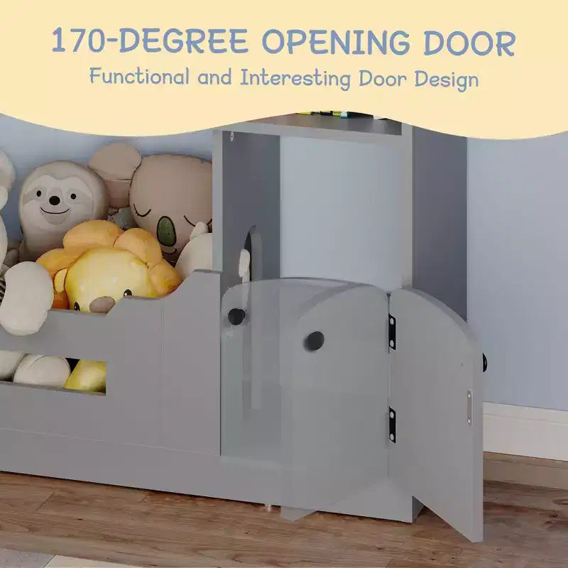 Whizmax 2-Tier Kids Bookshelf - Wooden Toy Storage Organizer with Motion Sensor Light, Book Rack for Bedroom, Classroom & Playroom