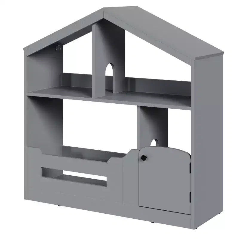 Whizmax 2-Tier Kids Bookshelf - Wooden Toy Storage Organizer with Motion Sensor Light, Book Rack for Bedroom, Classroom & Playroom