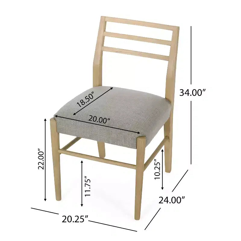 Christopher Knight Home Fescue Farmhouse Upholstered Rubberwood Dining Chairs (Set of 2)