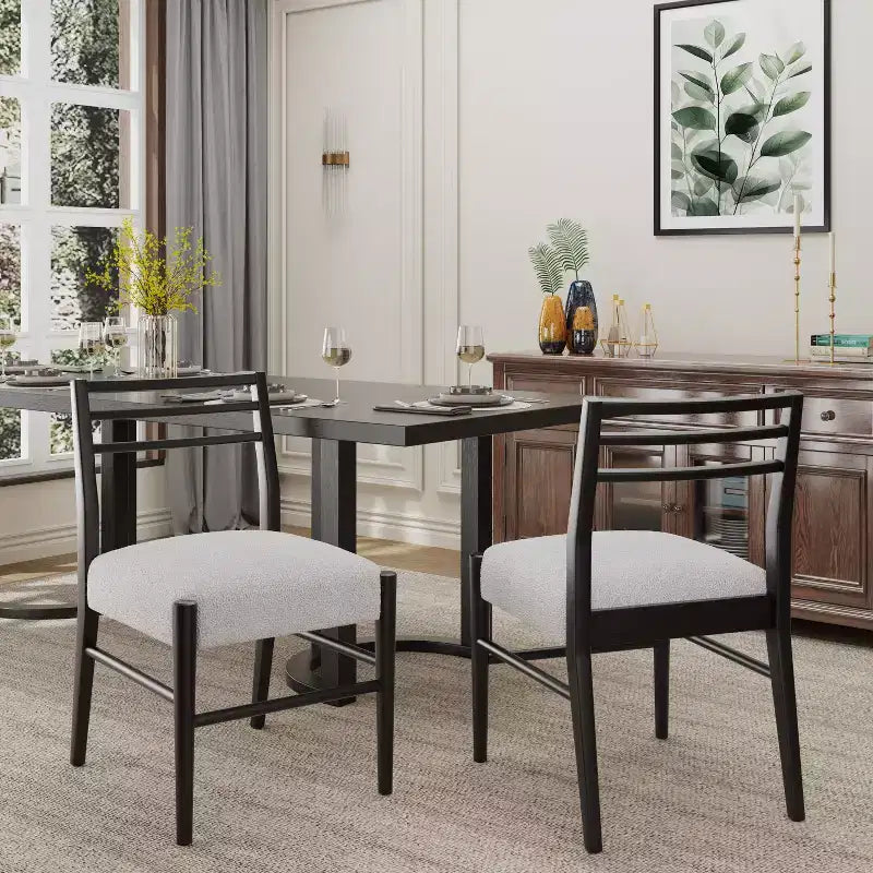 Christopher Knight Home Fescue Farmhouse Upholstered Rubberwood Dining Chairs (Set of 2)