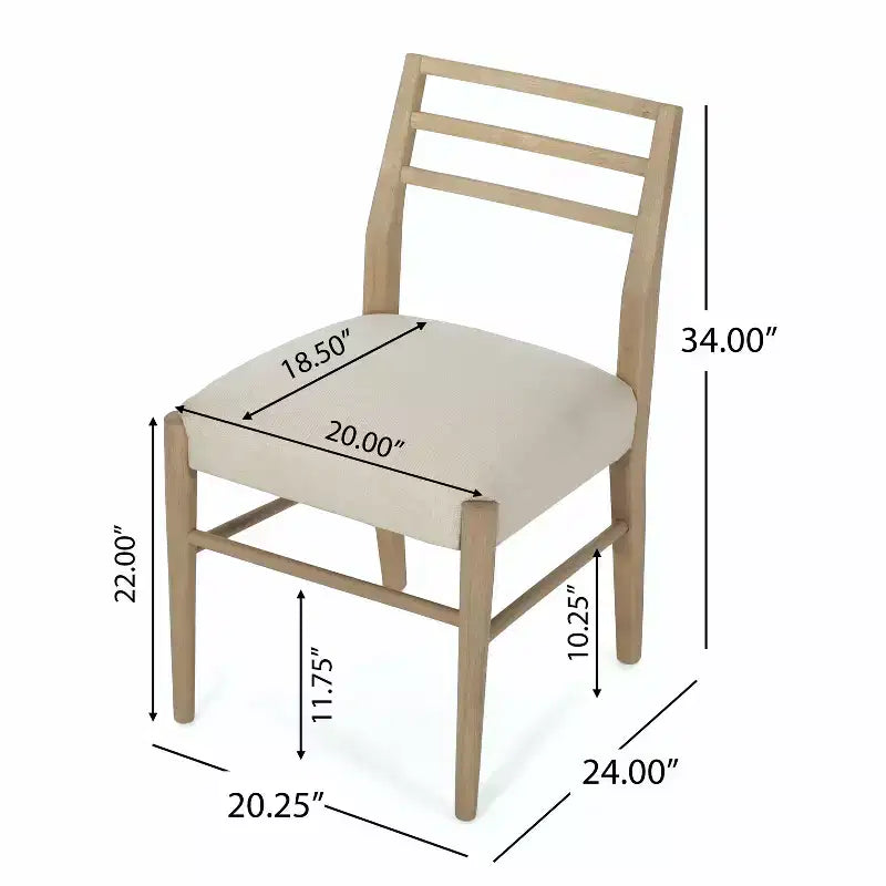 Christopher Knight Home Fescue Farmhouse Upholstered Rubberwood Dining Chairs (Set of 2)