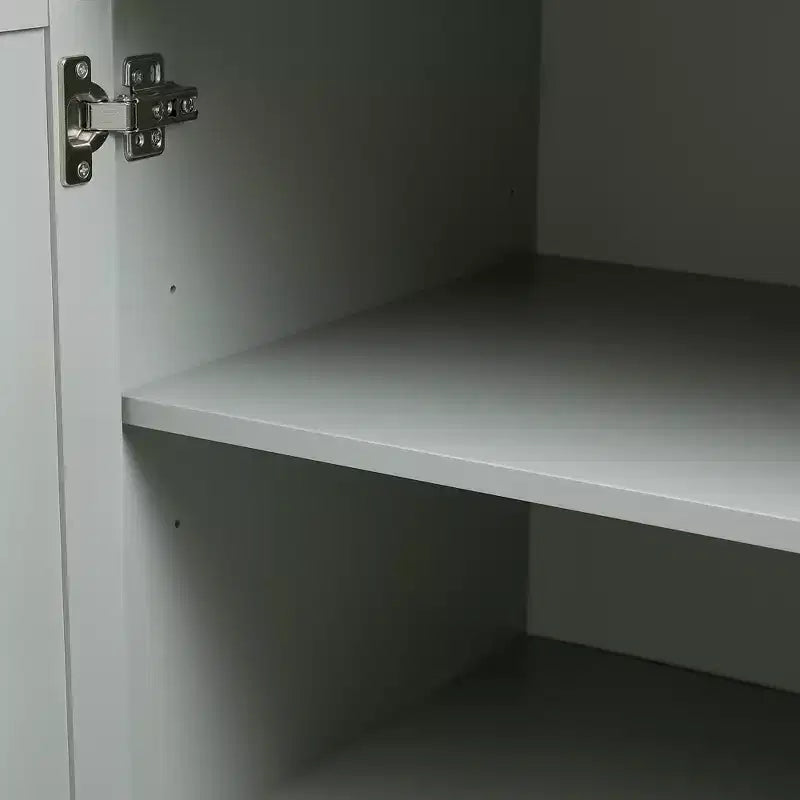 GDFStudio Sienna Modern Wood Tall Bathroom Storage Cabinet with Drawers and Adjustable Shelves