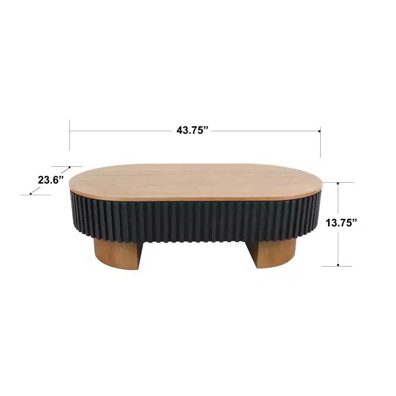 GDFStudio Elvire French Country Rubberwood Coffee Table with Hidden Storage and Removable Tabletop
