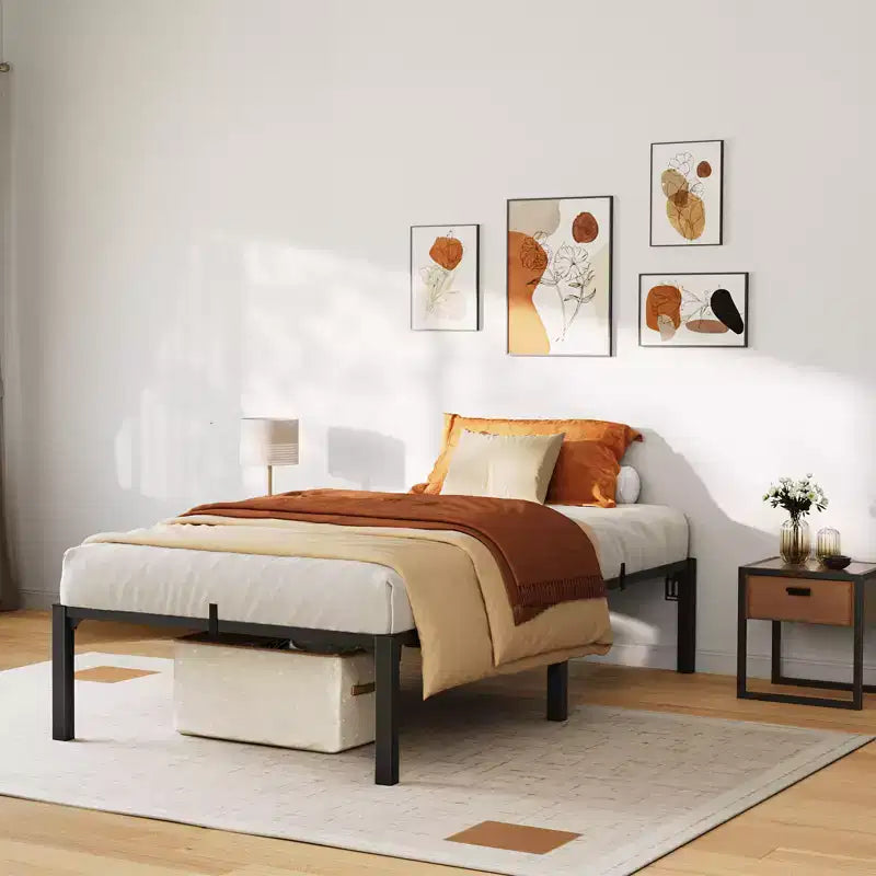COZONY Twin/Full/Queen/King Metal Bed Frame, 16 High Platform, 800 lb Capacity, No Box Spring
