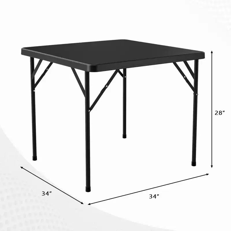 Karl Home 34 inch Black Plastic Patio Table
