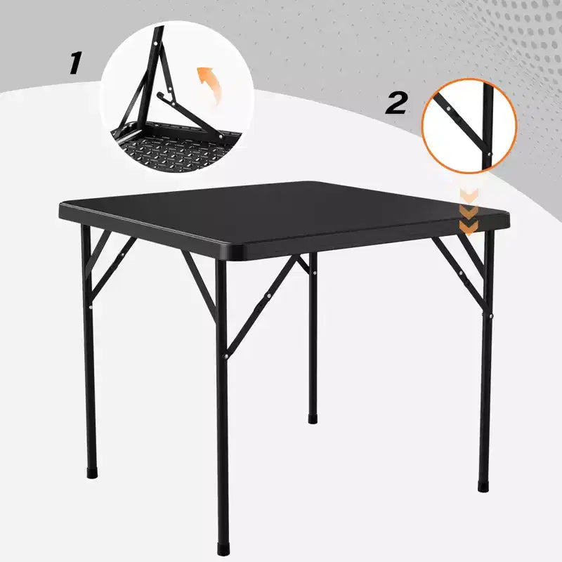 Karl Home 34 inch Black Plastic Patio Table