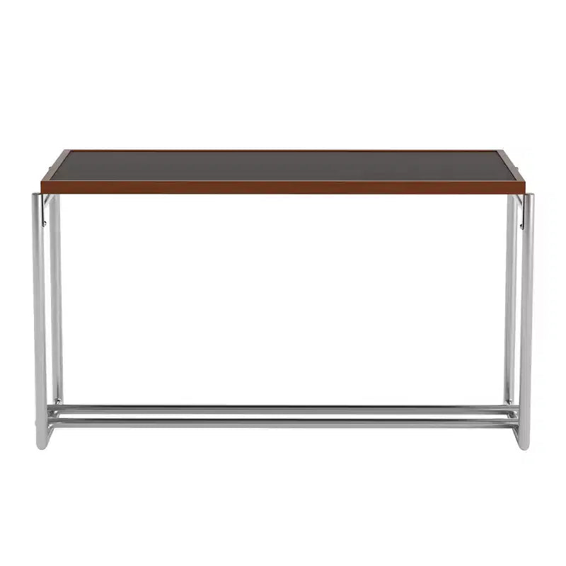 Luck Live 50 Convertible Coffee Table To Desk, Stainless Steel Frame, Dual-tone Top For Living Room