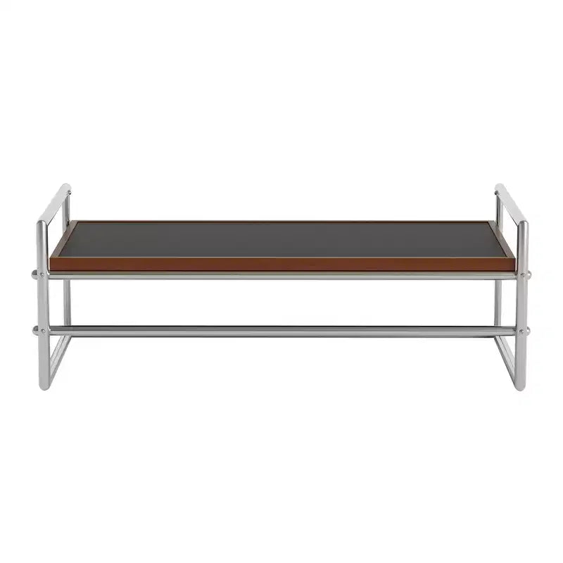 Luck Live 50 Convertible Coffee Table To Desk, Stainless Steel Frame, Dual-tone Top For Living Room