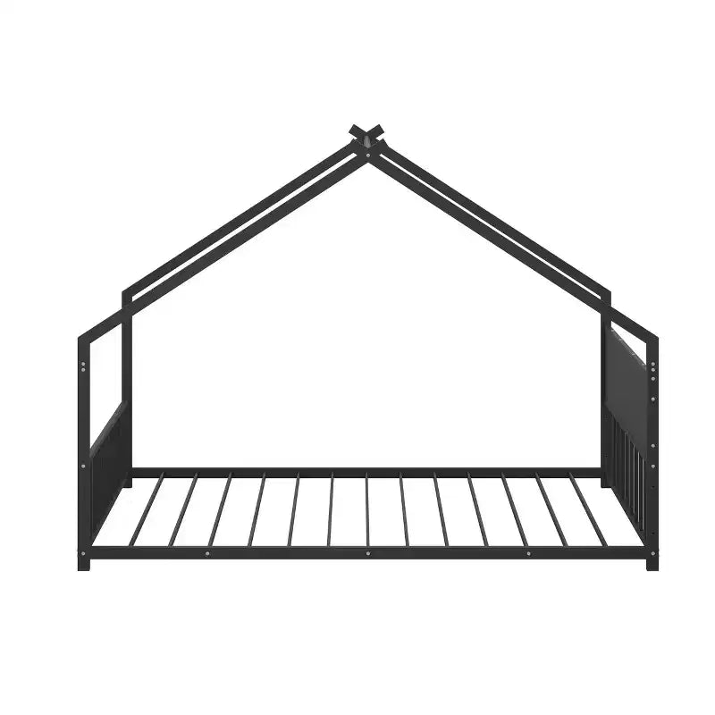 Twin Size Kid House Bed Metal Platform Bed Frame Toddler Bed with Colorful Lights - ModernLuxe