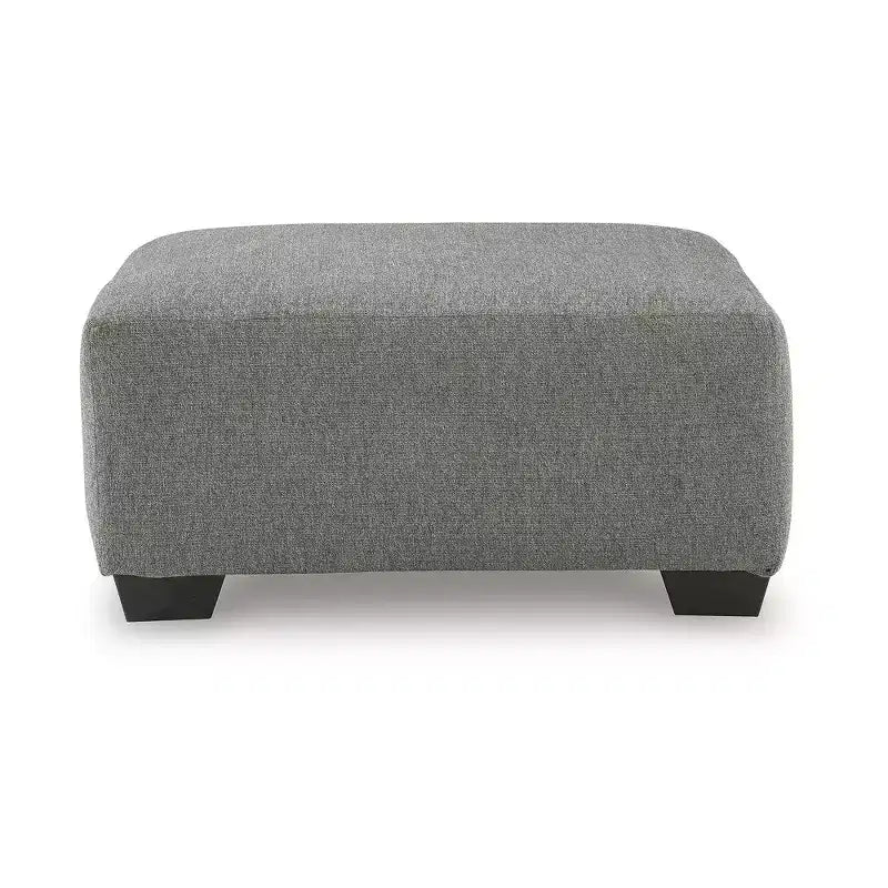 Signature Design by Ashley Revenna Oversized Accent Ottoman, Textured Polyester Upholstery, Greystone