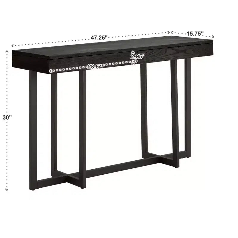 Nadian Wood Finish Console Table with Two Drawers - iNSPIRE Q