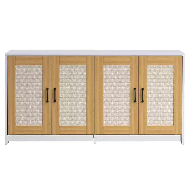 Double Cat Litter Box Enclosure 47 - 2 Cats Hidden Litter Furniture With Sisal Scratching Doors, Wood Cabinet For Indoor Cats