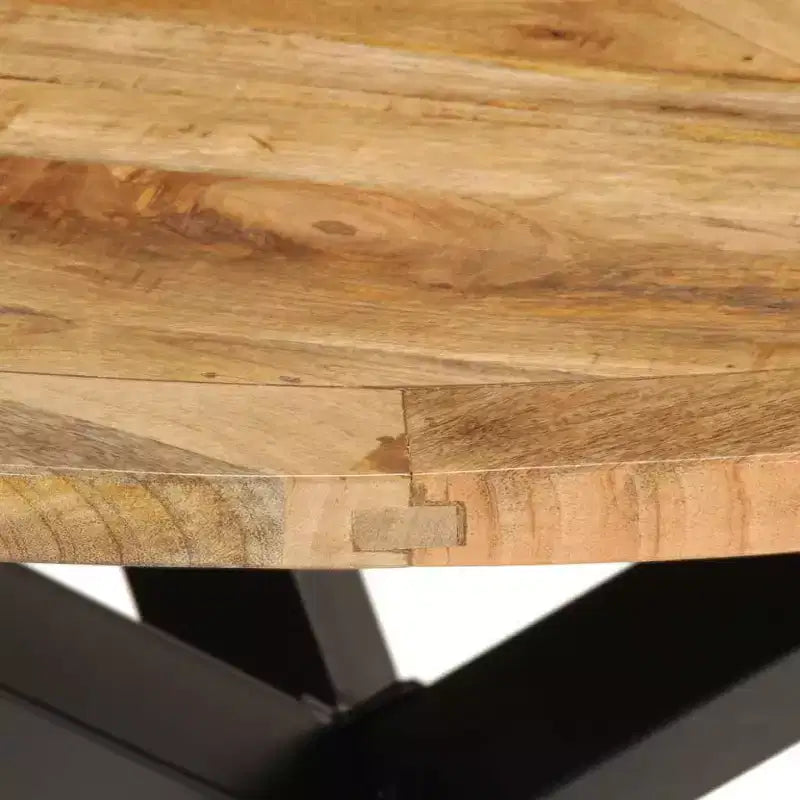 Sturdy Round Dining Table in Solid Mango Wood
