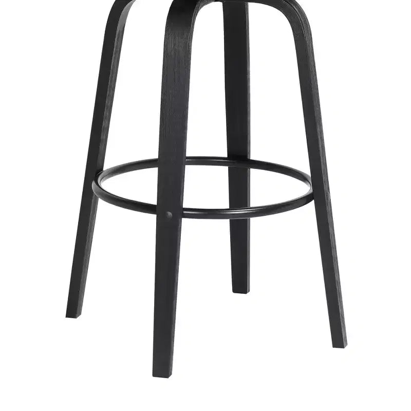 GDFStudio Urban Faux Leather Upholstered Swivel Stool
