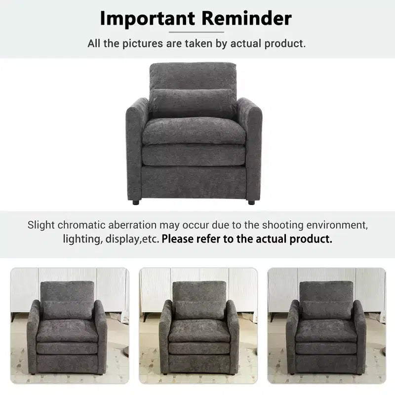 GDFStudio Stan 31.9 Ergonomic Cozy Upholstered Armchair