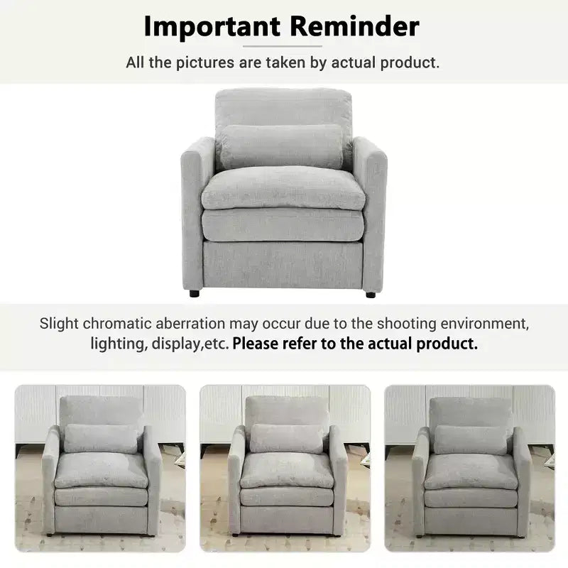 GDFStudio Stan 31.9 Ergonomic Cozy Upholstered Armchair