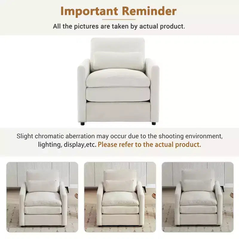 GDFStudio Stan 31.9 Ergonomic Cozy Upholstered Armchair