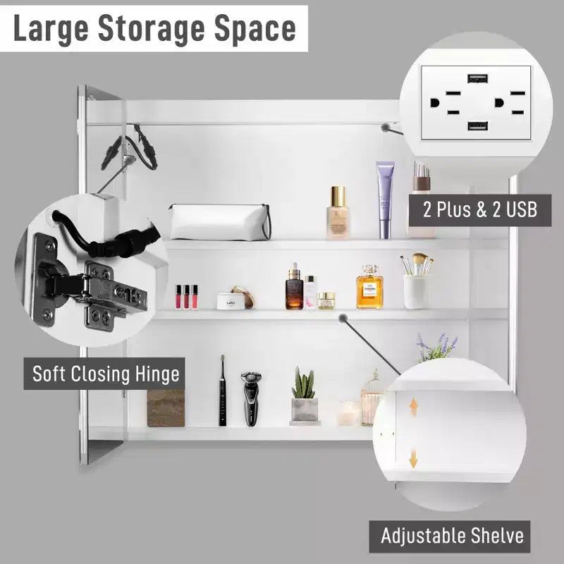 Karl Home Bathroom Wall Cabinet with Mirror