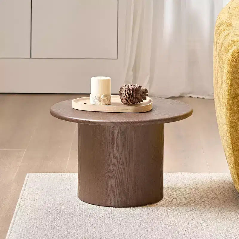 Round Nesting Coffee Table Set Minimalist Center Table Cocktail Table End Table Sofa Side Table Accent Table with Sintered Stone Tabletop - ModernLuxe