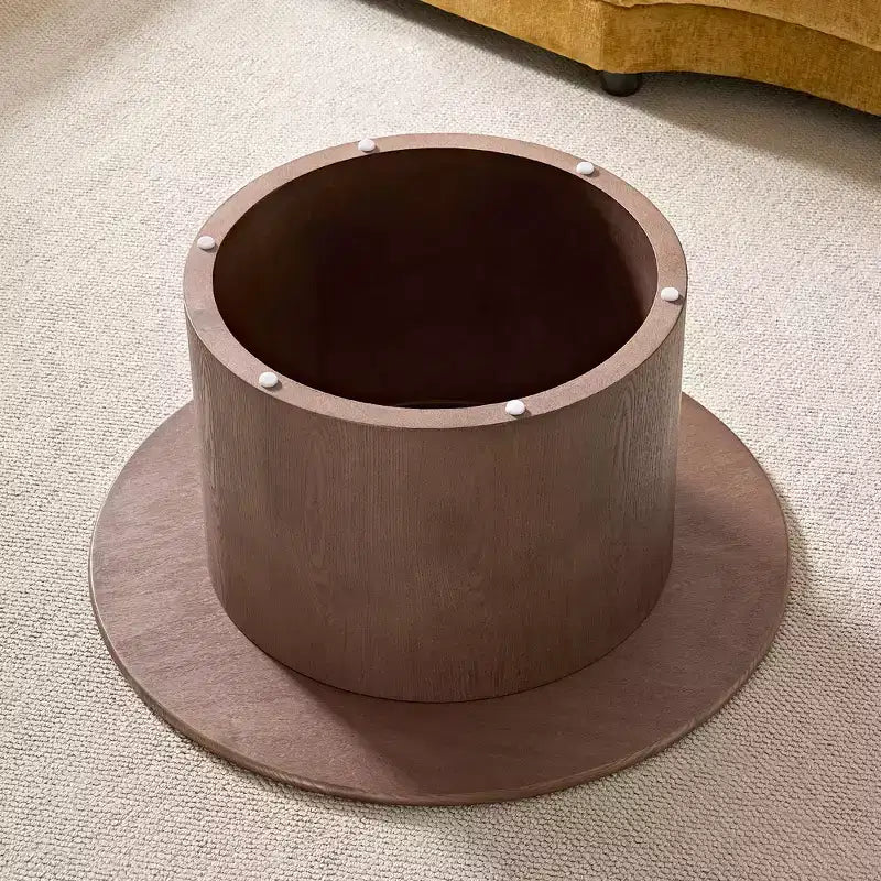 Round Nesting Coffee Table Set Minimalist Center Table Cocktail Table End Table Sofa Side Table Accent Table with Sintered Stone Tabletop - ModernLuxe