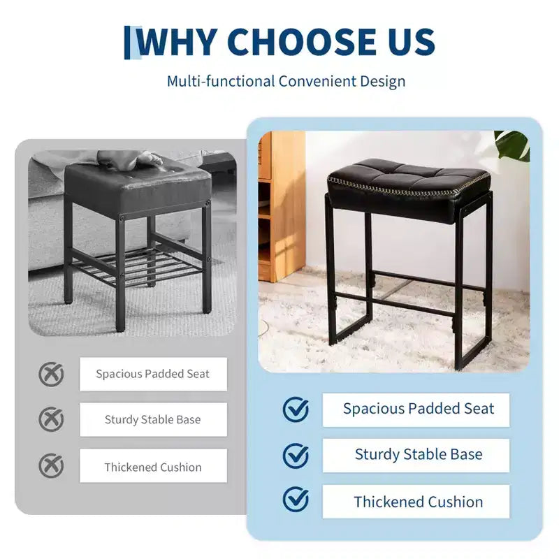 26 Inch Height Kitchen Counter Barstool, Modern Adjustable Stool, Easy Assembly, for Kitchen Island, Home Bar