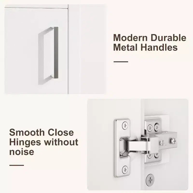 16 Inch Freestanding Bathroom Vanity with Sink, Single Door Storage Cabinet Soft Close for Small Bathroom Powder Room