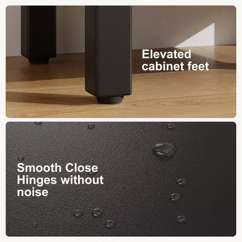 16 Inch Freestanding Bathroom Vanity with Sink, Single Door Storage Cabinet Soft Close for Small Bathroom Powder Room