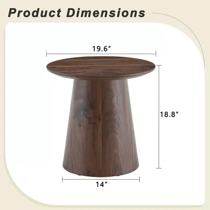 GDFStudio Nives Modern Round Coffee Table