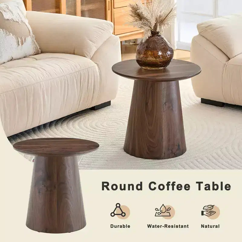 GDFStudio Nives Modern Round Coffee Table