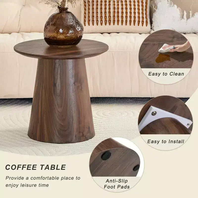 GDFStudio Nives Modern Round Coffee Table