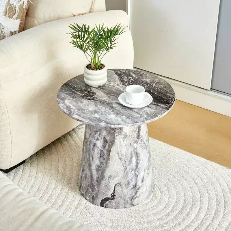 GDFStudio Nives Modern Round Coffee Table