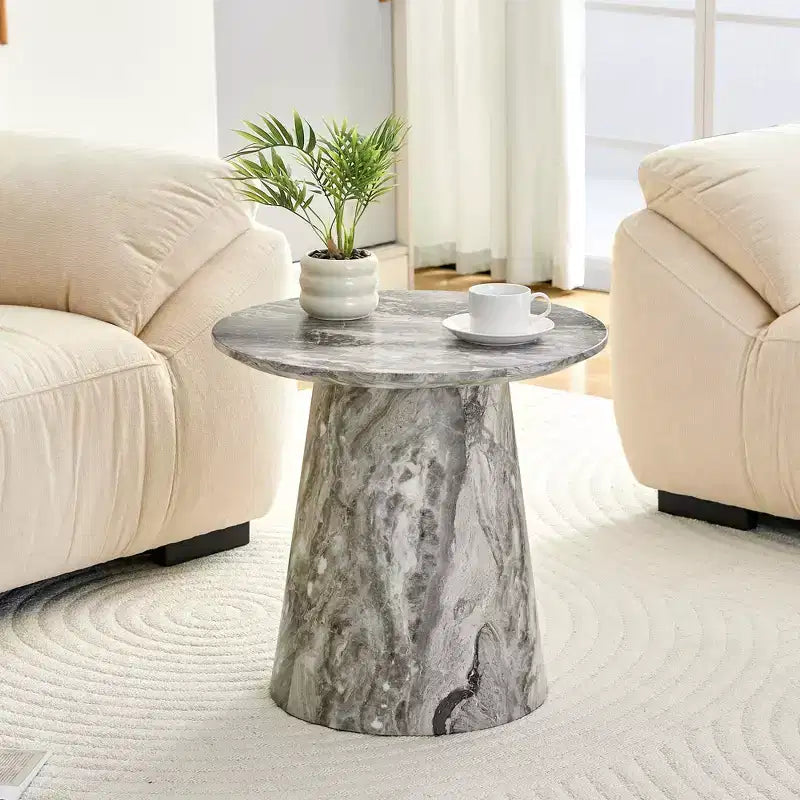 GDFStudio Nives Modern Round Coffee Table